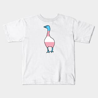 Small Transgender Pride Flag Goose Kids T-Shirt